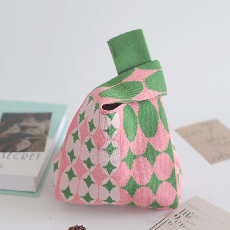 Floral Knitted Tote Bag